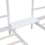 Cama Triangular de Tamaño Doble Twin con Mesa Incorporada - Blanca