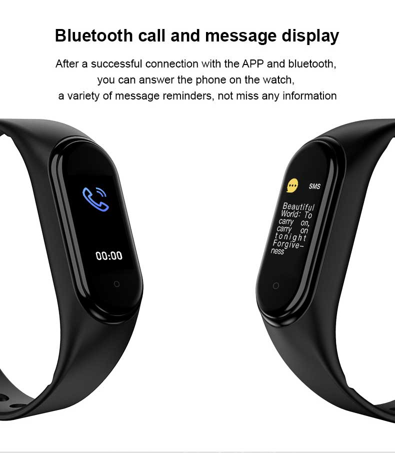 M5 Smart Band Fitness Tracker Smart Watch Sport Smart Bracelet Heart Rate Blood Pressure Smartband Monitor Health Wristband - Korvel