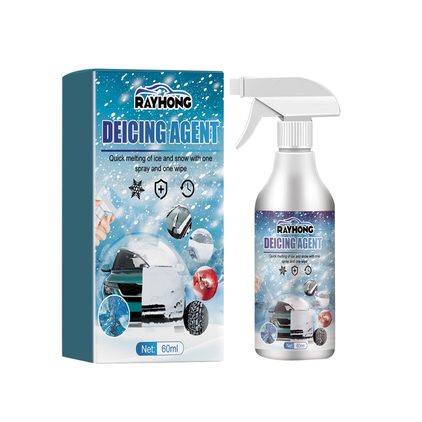Snow Defrosting Agent, Car Windshield Windows Fast And Powerful Defrosting Defogging Deicing And Snow-melting Cleaning Agent - Korvel