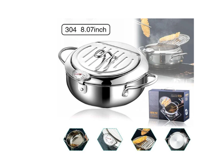 Premium Stainless Steel Tempura Fryer with Temperature Control
