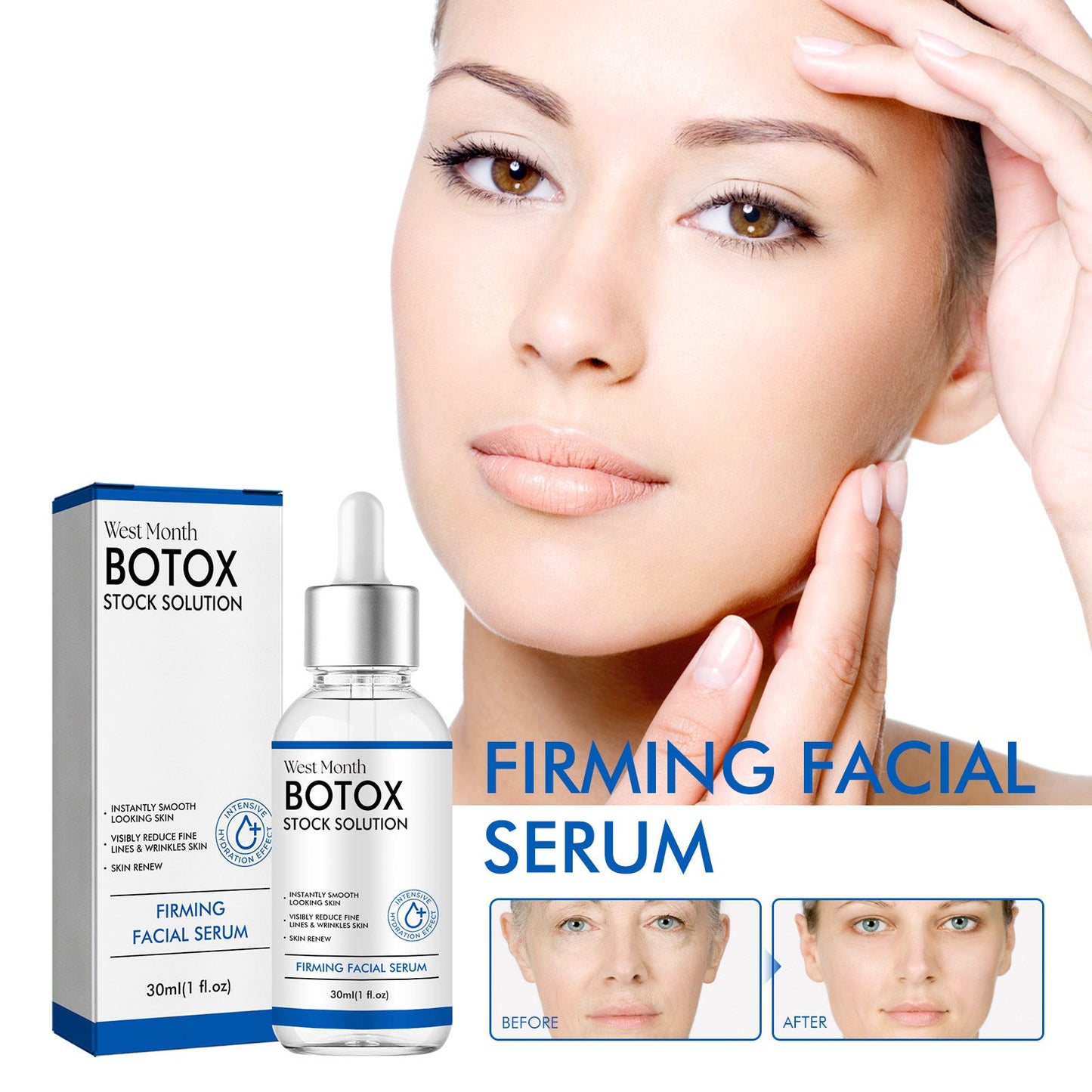 Firming Face Serum, Moisturizing And Moisturizing Brightening, Tender Skin And Reduce Fine Lines - Korvel