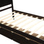 Platform Storage Bed  2 drawers with wheels  Twin Size Frame  Espresso - Korvel