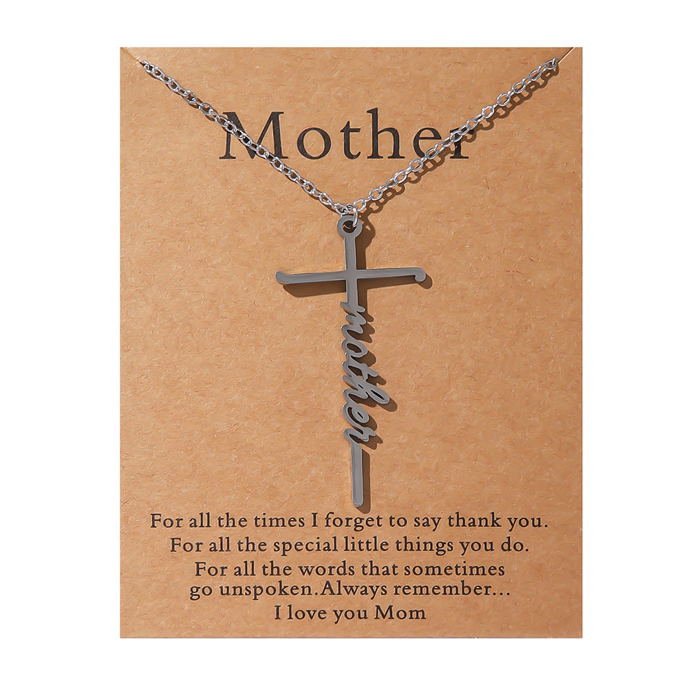 Faith Religious Gift Stainless Steel Cross Collarbone Chain Sweater Chain - Korvel
