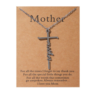 Faith Religious Gift Stainless Steel Cross Collarbone Chain Sweater Chain - Korvel