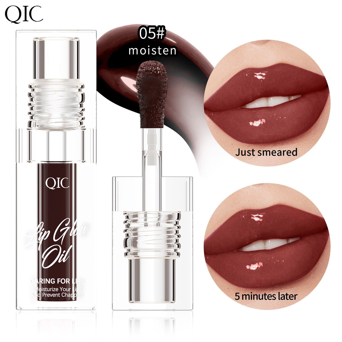 Huile à Lèvres Color-Changing QIC - Gloss Hydratant
