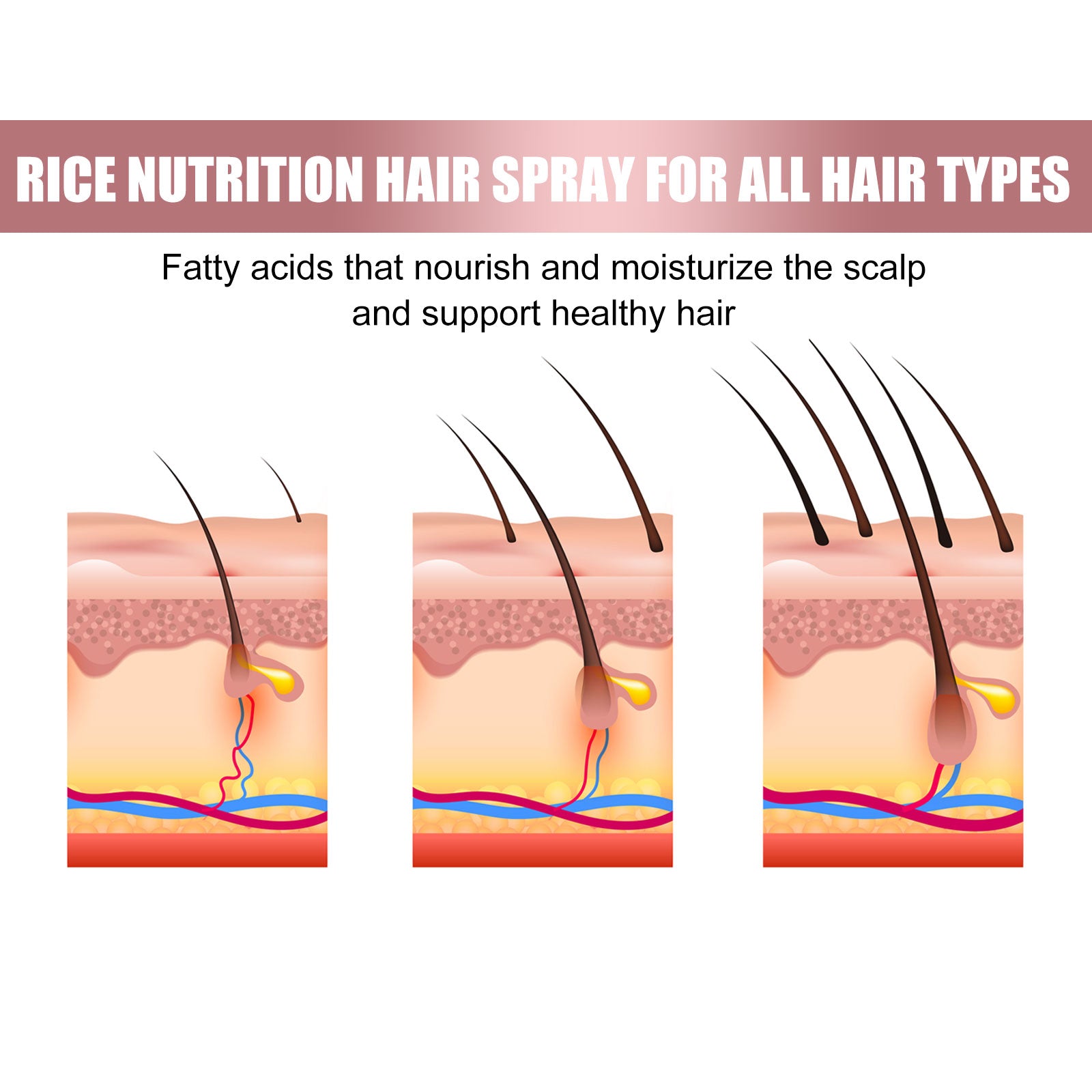 Rice hair Care Spray strengthens hair and moisturizes scalp - Korvel