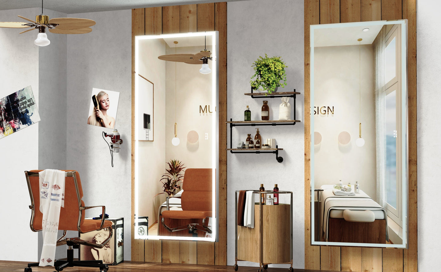 72x32 Inch LED Bathroom Mirror with 3 Color Modes
