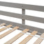 Twin over Twin House Bunk Bed with Roof , Window, Window Box, Door , with Safety Guardrails and Ladder, Grey - Korvel