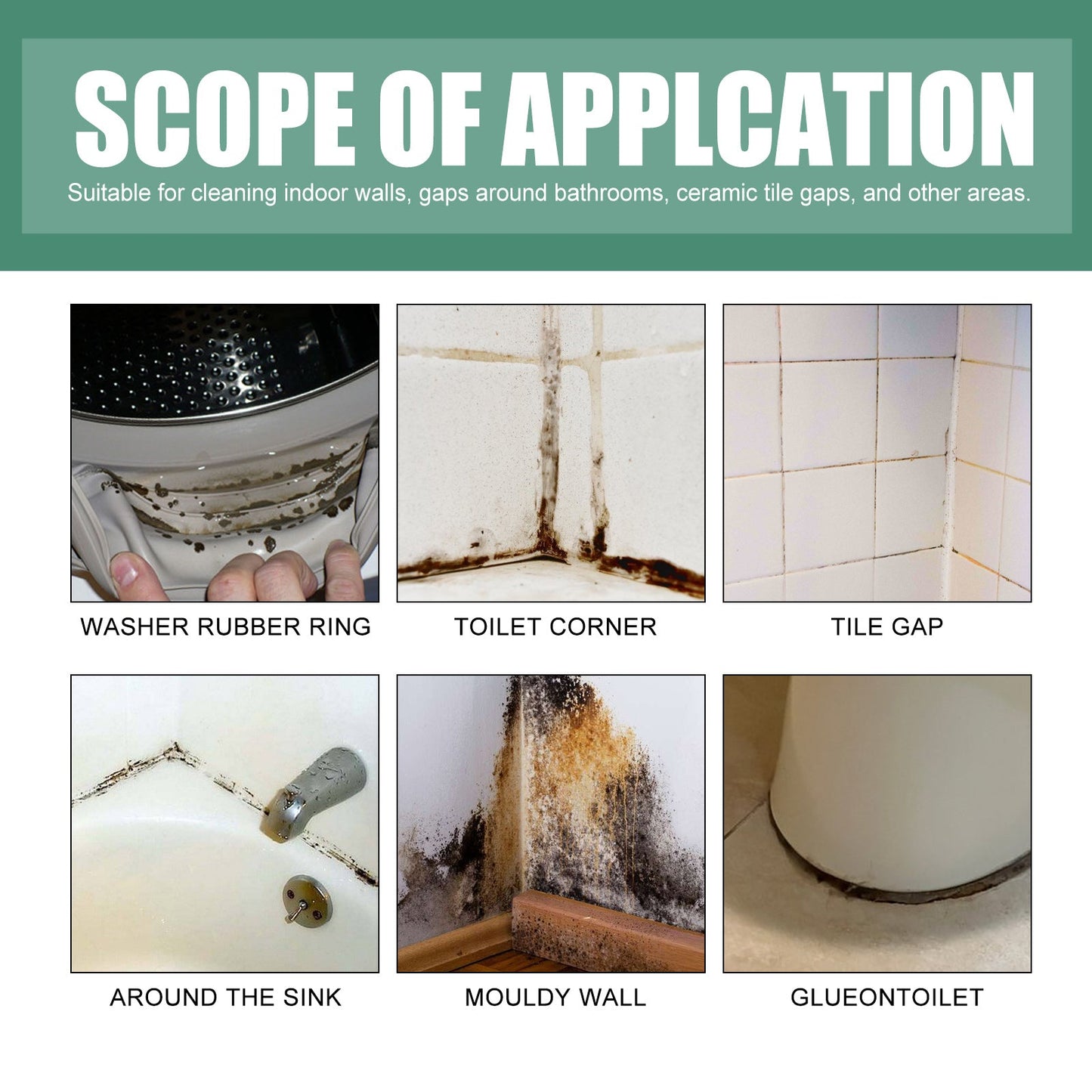 Wall Mold Remover, Furniture Tile Floor Wall Remove Mold And Prevent Mildew Cleanser - Korvel