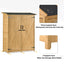 Outdoor 5.3ft Hx4.6ft L Wood Storage Shed Tool Organizer,Garden Shed, Storage Cabinet with Waterproof Asphalt Roof Natural - Korvel