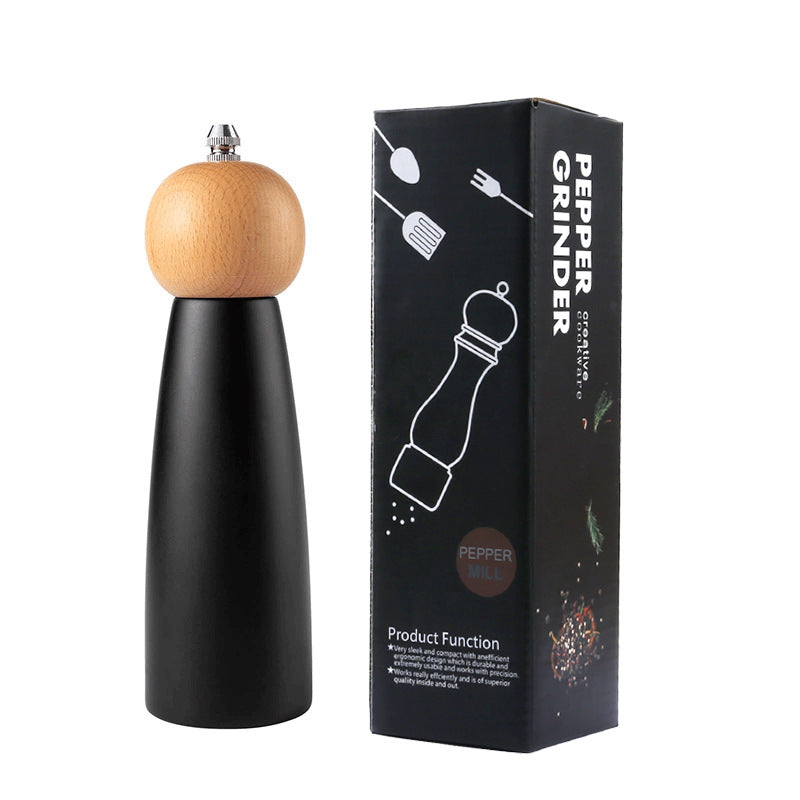 Kitchen Adjustable Coarseness Wood Pepper Grinder Mill Wooden Manual Sea Ceramic Grinding Mechanism Salt Mill - Korvel