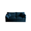 Modern Fabric Loveseat Sofa Couch for Living Room, Upholstered Large Size Deep Seat 2-Seat Sofa with 4 Pillows ,Blue Chenille - Korvel