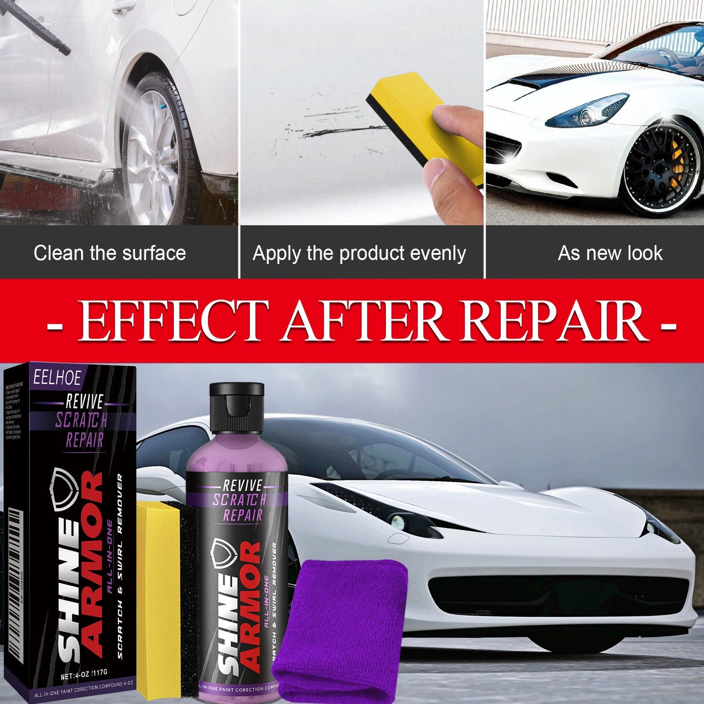 Automotive Scratch Free Repair Liquid Finish Repair Scratch Removal Beauty Maintenance Polish - Korvel
