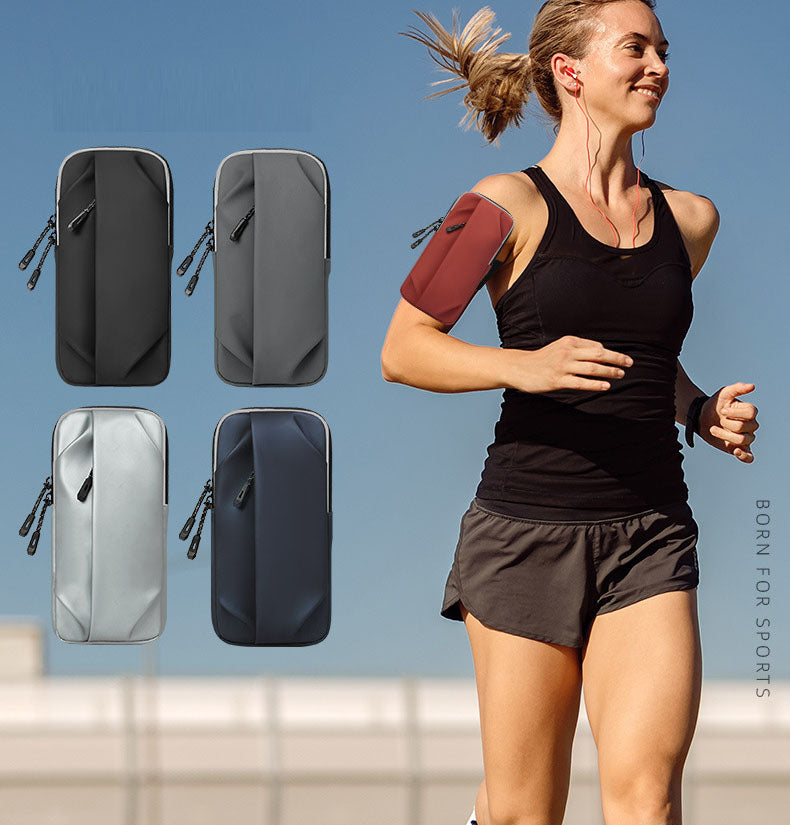 Running mobile phone arm bag for men and women, single shoulder diagonal cross bag, wrist bag, fitness sports travel equipment, - Korvel