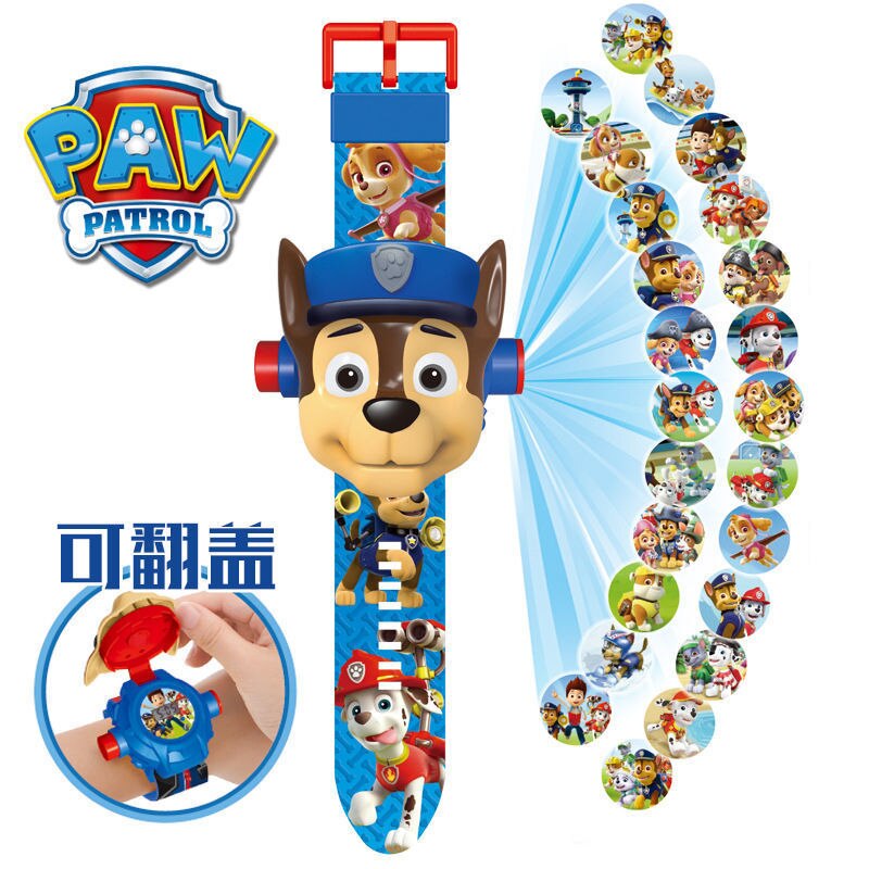 Paw Patrol 3D Projection Digital Watch & Action Figures Set