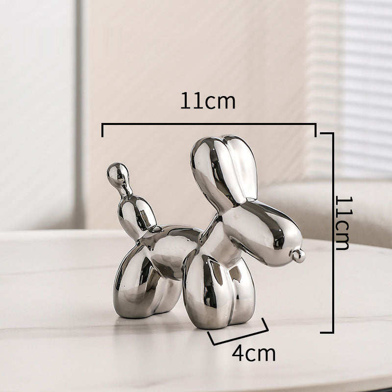 Figurine de chien ballon de luxe Nordic Light pour la décoration intérieure