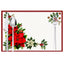 Christmas Red Flower Meal Mat Flower Pinecone Printed Table Mat Holiday Table Insulation Mat - Korvel
