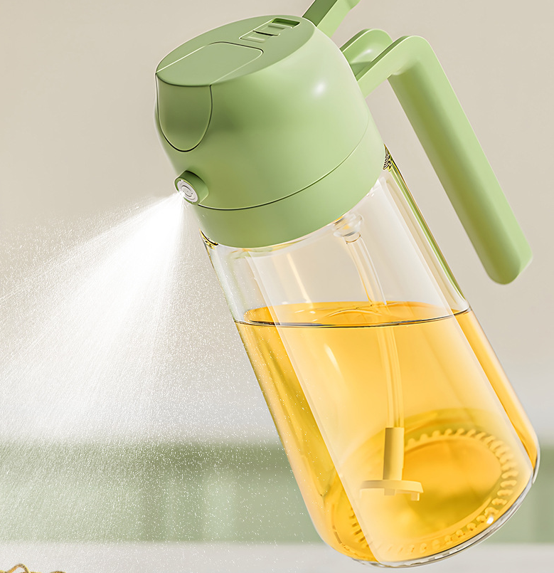 Oil spray bottle glass household kitchen leak proof oil bottle atomized mist filled edible oil container - Korvel