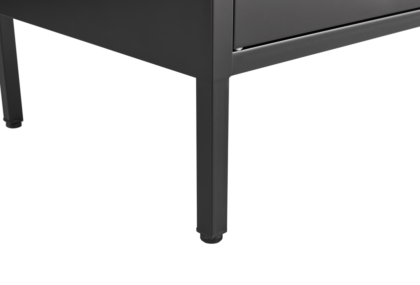 Elegant Black Kitchen Buffet Server Table with Doors