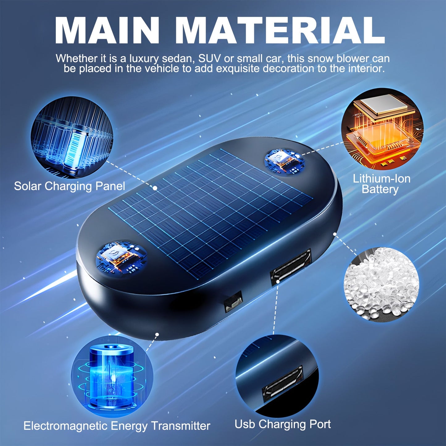 Portable Anti-Freeze Snow Removal Device for Windshields