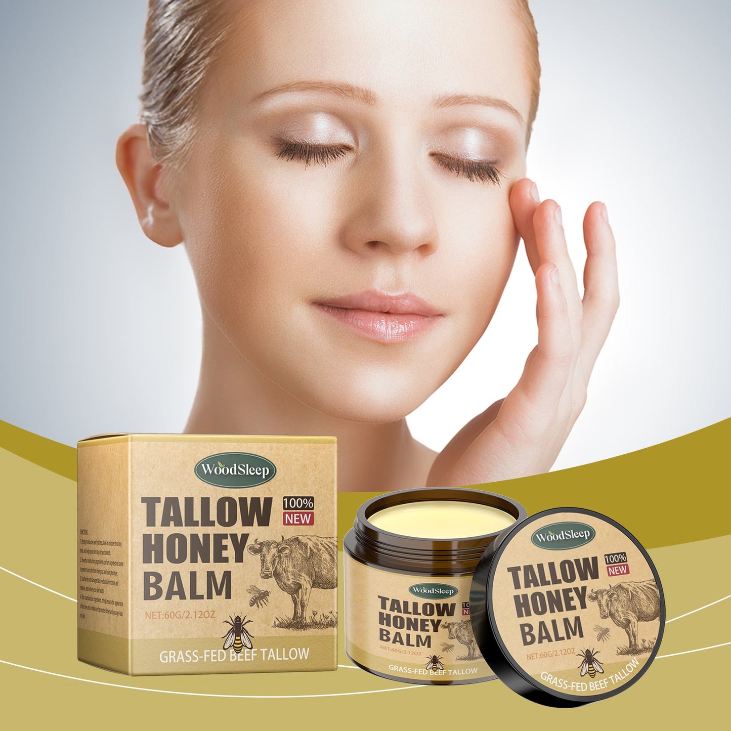 Tallow Honey Facial Moisturizer - Hydrating Skin Cream