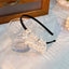 Handmade rice bead tassel flower side hair hoop for women - Korvel