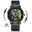 Luxury Men's Stainless Steel Quartz Watch with Unique Design