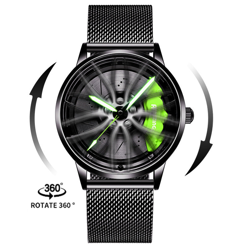 Luxury Men's Stainless Steel Quartz Watch with Unique Design