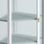 Glass Door Wall Mounted Corner Cabinet with Featuring Four-tier Storage  White - Korvel