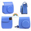 For Fujifilm Instax Mini 8 Mini 9 Camera PU Leather Color Bag Instax Mini case with Shoulder Strap Transparent Crystal Cover - Korvel