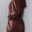 Full Size Drawstring Long Sleeve Jumpsuit - Korvel