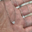 S925 pure silver plated with 14K gold mini heart necklace women's diamond studded peach heart extremely fine collarbone chain ﻿ - Korvel