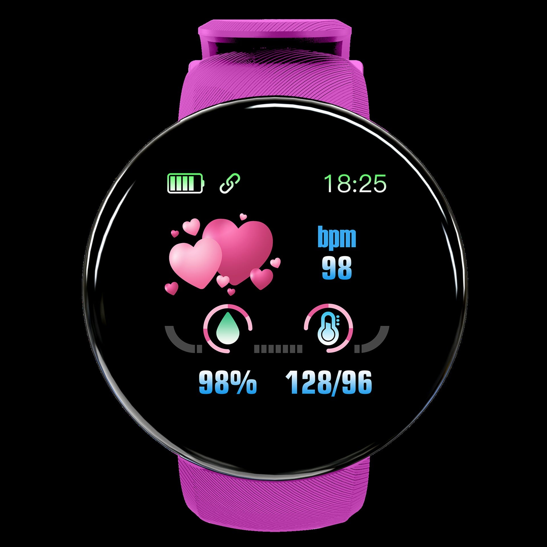 D18 Smart Bracelet Color Round Screen Heart Rate Blood Pressure Sleep Monitoring Pedometer Sports Encyclopedia Star Smart Watch - Korvel