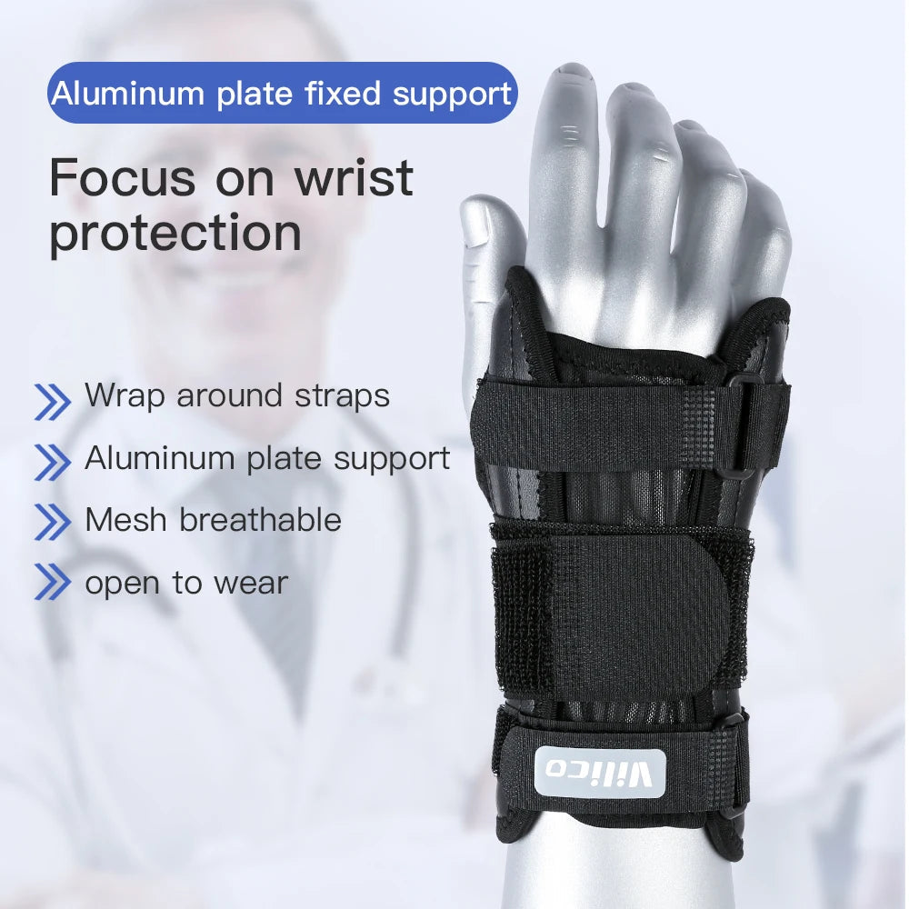 Basketball sports aluminum plate support hand pressure strap mesh breathable and anti damage protective equipment - Korvel