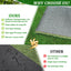 4FTX6FT outdoor artificial grass running blanket, thick and realistic fake grass roll with a pile height of 1.38 inches - Korvel