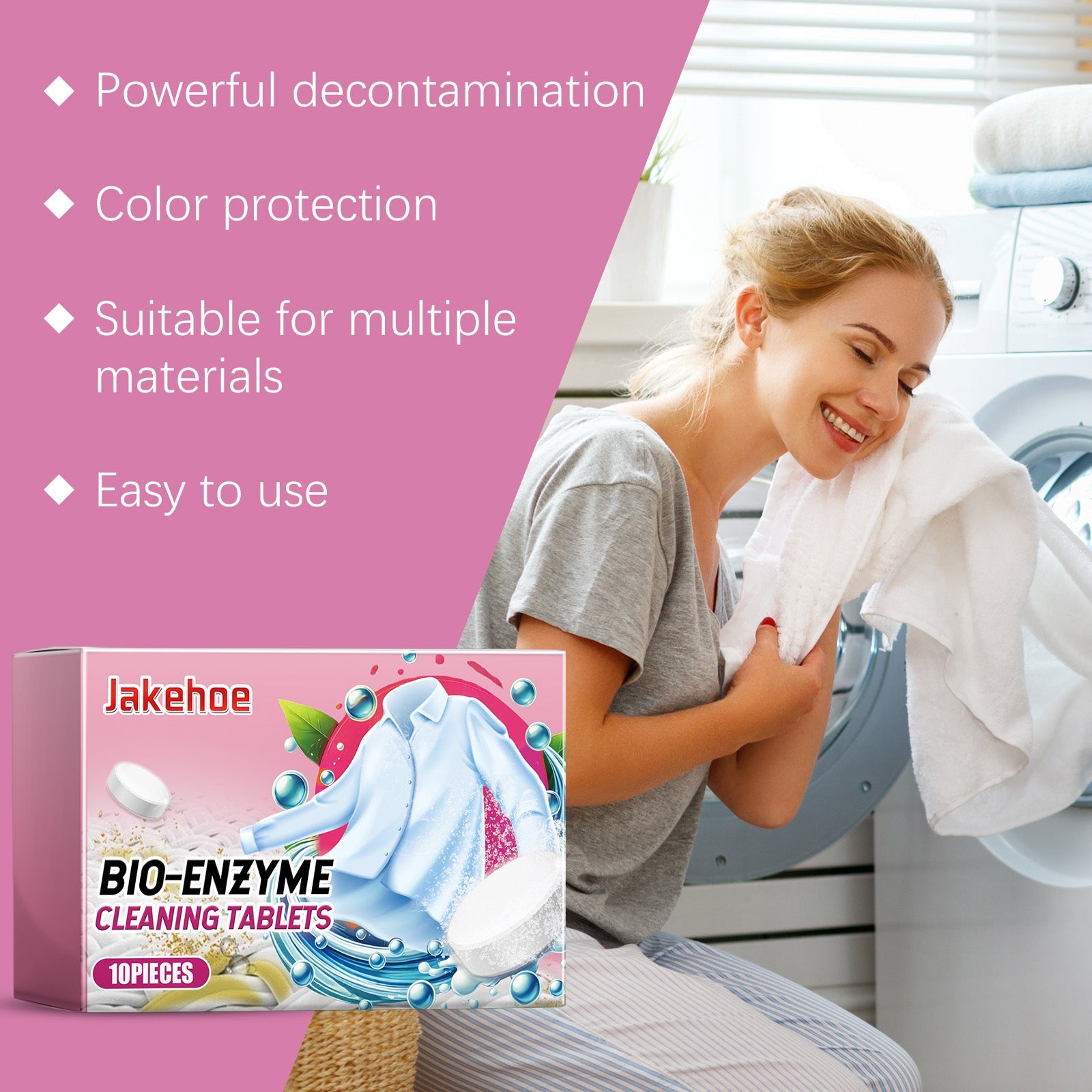 Clothing Decontamination Effervescent Tablet Biological Enzyme Explosion Salt Household Clothing Decontamination Decontamination Stain Leave Fragrance Cleaning - Korvel