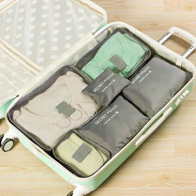 6-Piece Waterproof Travel Storage Bag Set