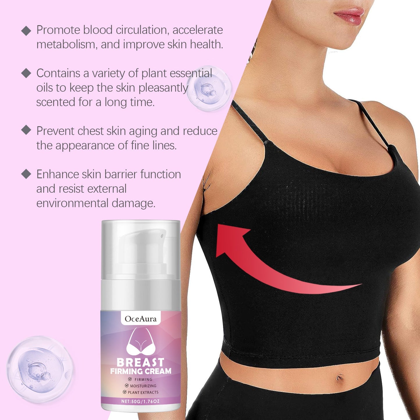 Crème raffermissante pour les seins Oceaura