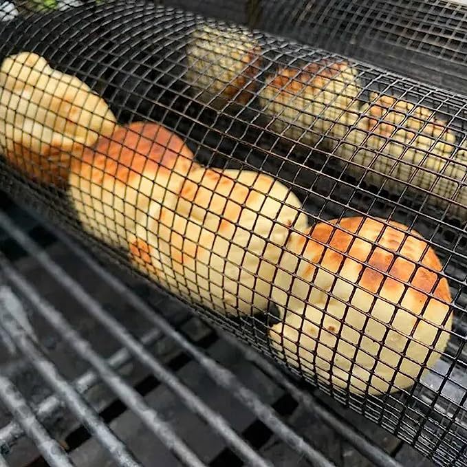 Panier de Gril Roulant Premium pour BBQ en Plein Air