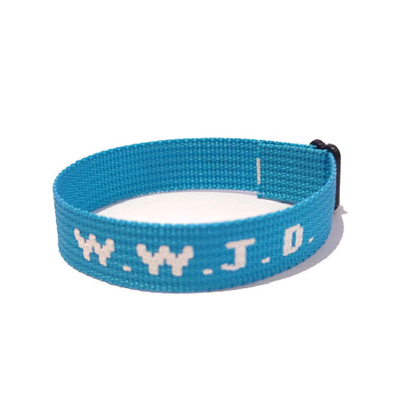 Alphabet Jacquard Printed Wrist Strap Bracelet Strap Unisex WWJD Bracelet Adjustable Bracelet - Korvel