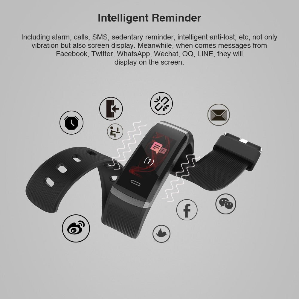 Sport Smart Watch GT101 Waterproof Color Screen Fitness Tracker Heart Rate Monitor Call Reminder Smartwatch Men Women - Korvel