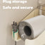 Cream hair dryer storage rack, non perforated wall mounted bathroom hair dryer rack, hair dryer holder, bathroom rack - Korvel