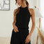 Cutout Grecian Neck Romper - Korvel