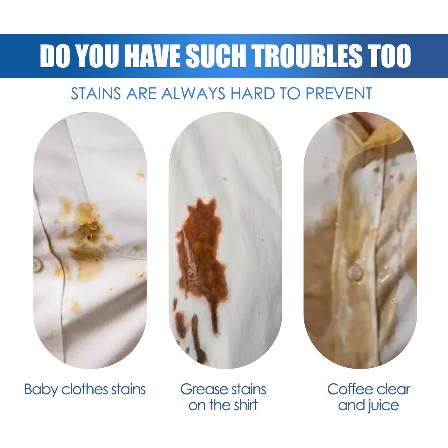 Clothes Stain Remover, Removes Stubborn Stains, Oil And Sweat Stains Laundry Cleaner - Korvel