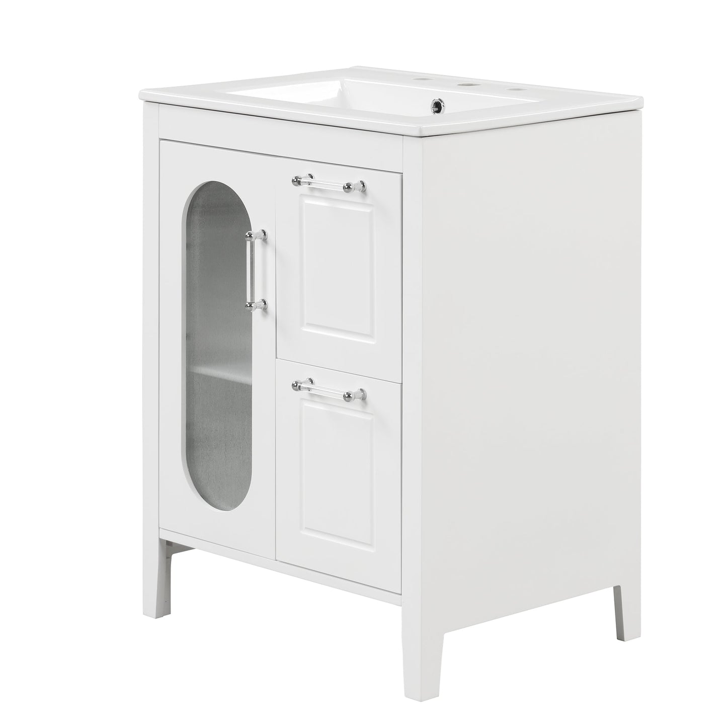 Elegant 24" Bathroom Vanity with Sink and Storage