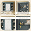 36 inch modern mirror cabinet with adjustable shelves, 2 soft closing doors, and 6 drawer storage cabinet door organizers - Korvel