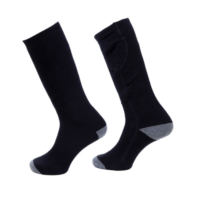 Charging and heating socks, ski socks, electric heating socks, USB charging long tube, warm socks for men and women in winter - Korvel