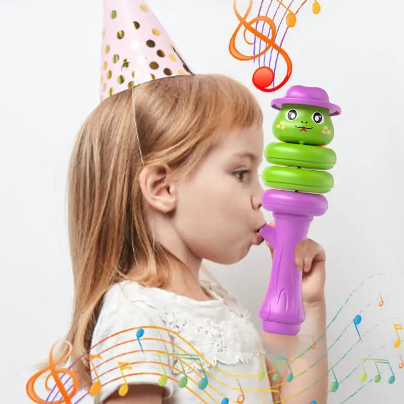 Cartoon Snake-Shaped Whistle Twisting Snake Rotating Duck Dragon Decompression Swinging Force Control Balance Toy - Korvel