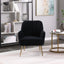 Modern Mid Century Velvet Sherpa Armchair - Navy