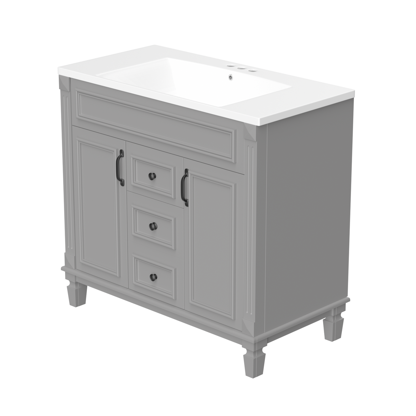 36'' Modern Bathroom Vanity with Soft Closing Doors